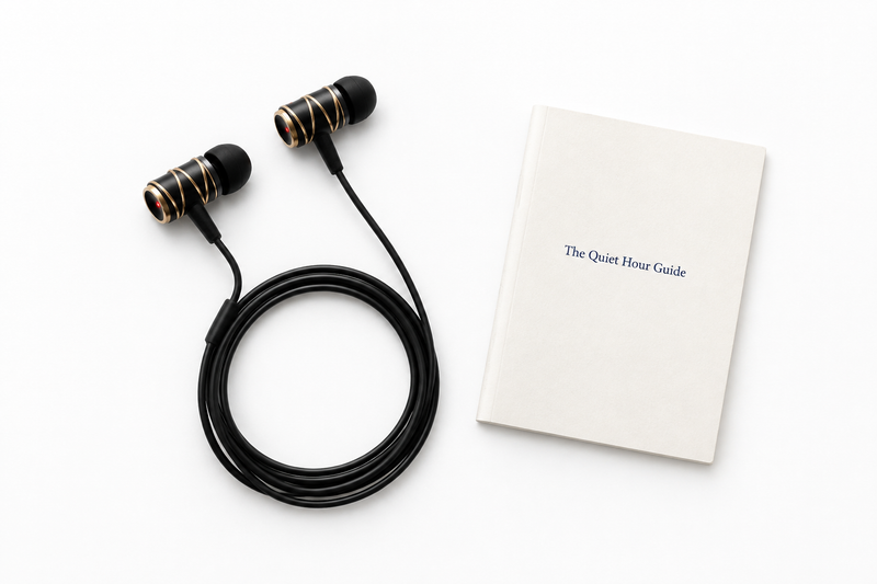 Turn down the ringing that keeps you up. QuietBeam X, in-ear red light for your bedtime routine